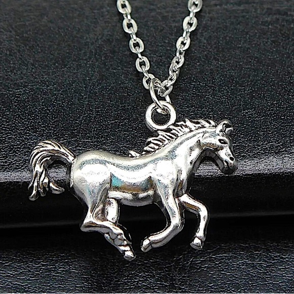 Sterling Silver Horse Necklace Earrings Set HorseBit, Snaffle, D Ring Charm - Picture 5 of 11